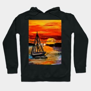 Sailing in bay by the golden Gate Bridge. Hoodie